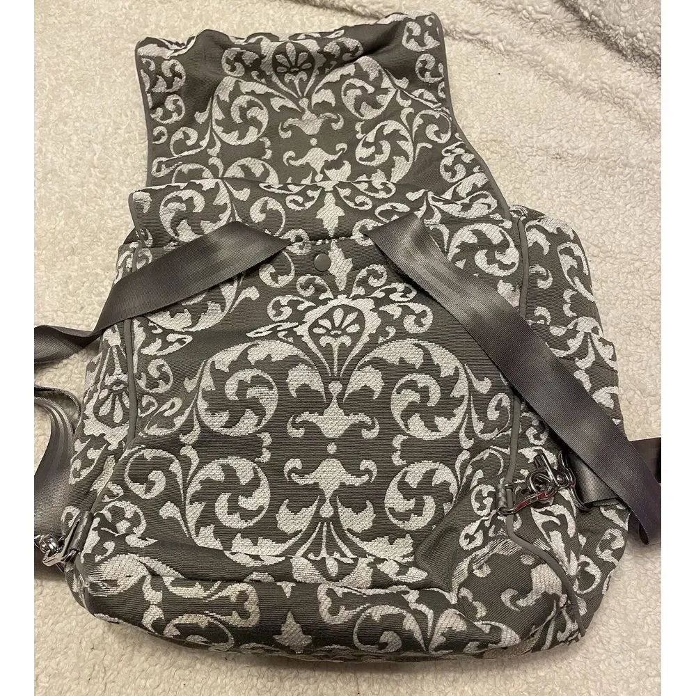 Petunia Pickle Bottom Backpack Messenger Bag‎ Baby Diaper Bag White Gray